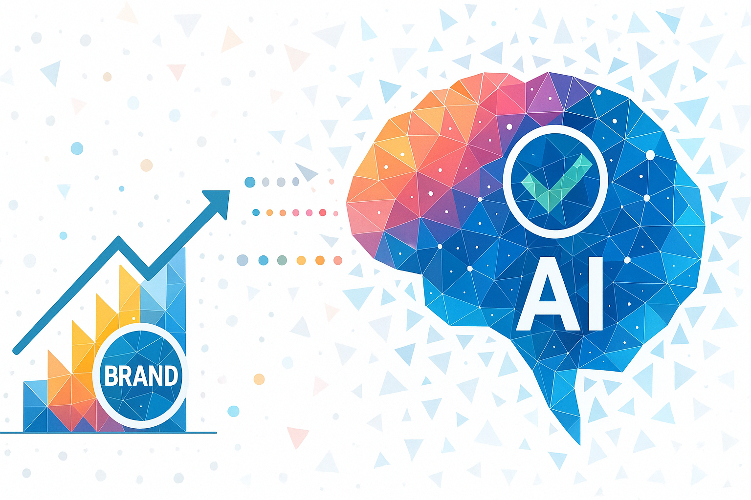 An abstract image representing optimizing your brand for AI recommendations.