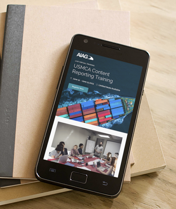 A custom e-mail newsletter on a mobile device