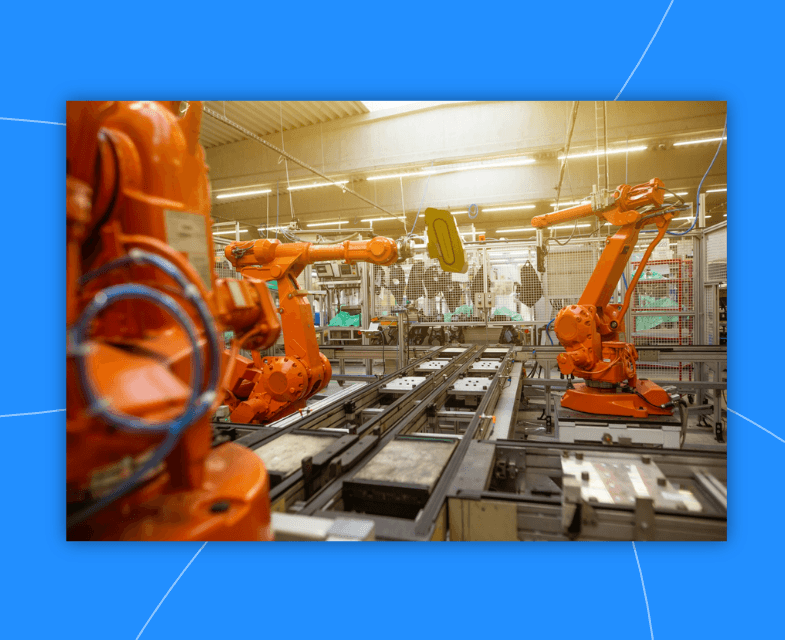 image of an industrial manufacturing assembly line